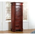 thumbnail image 3 of Hives and Honey Daley Adult Cherry Wood Oval Standing Jewelry Armoire - Classic Home Decor, 3 of 8