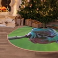 thumbnail image 5 of Daiia Butterfly Landing On Head Dumpy Frog Drawing Merry Christmas Tree Skirt , Xmas Large Lace-up Tree Skirt, Santa Snowflakes Rustic Home Decorations New Year Party Farmhouse Decor-48", 5 of 6
