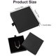 thumbnail image 2 of Juego de 2 cajas de regalo organizadoras cuadradas perfectas para pulseras, collares y aretes, cajas de joyería Kraft negras, 2 of 5