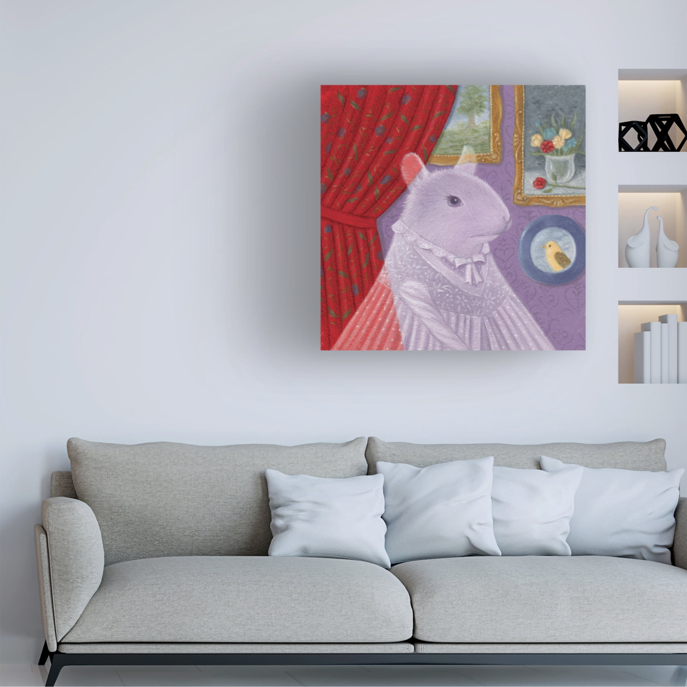 Canvas Wall Art - Gina Matarazzo 'Lady Willow of Aramathooza' Wall Art for Living Room, Bedroom, or Office Décor by Trademark Fine Art - 35 x 35 Inches