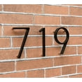 thumbnail image 2 of IIU 5-Inch Floating Metal House Number Sign, Black Coated Address Visibility Signage with Nail Kit, 2 of 6