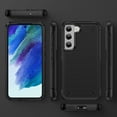thumbnail image 5 of ELEHOLD for Samsung Galaxy S21 FE 5G 2022 Fit Case, Military-Grade Dual Layer Raised Frame Screen & Camera Lens Protective Armor Hybrid PC+TPU Anti-Drop Shockproof Slim Rugged Case,Black, 5 of 8