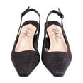 thumbnail image 2 of Ninety Union Lady Couture Ruby Glitter Metal Heel Slingback, Black, 10, 2 of 5