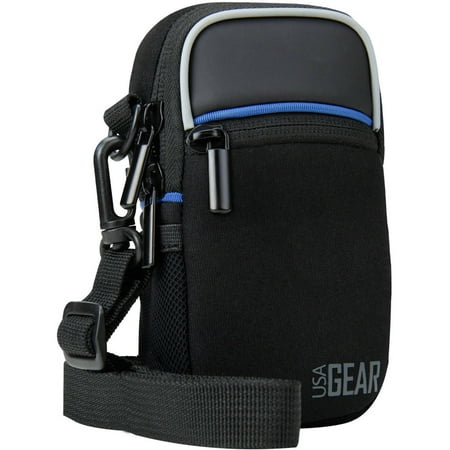 Hollywood Camera Work Compact Camera Bag by USA Gear with Rain Cover and Shoulder Sling Strap - Works With Olympus Tough TG-4 , TG-860 , TG-870 / Pen E-PL7 and Many Other Compact Cameras ()