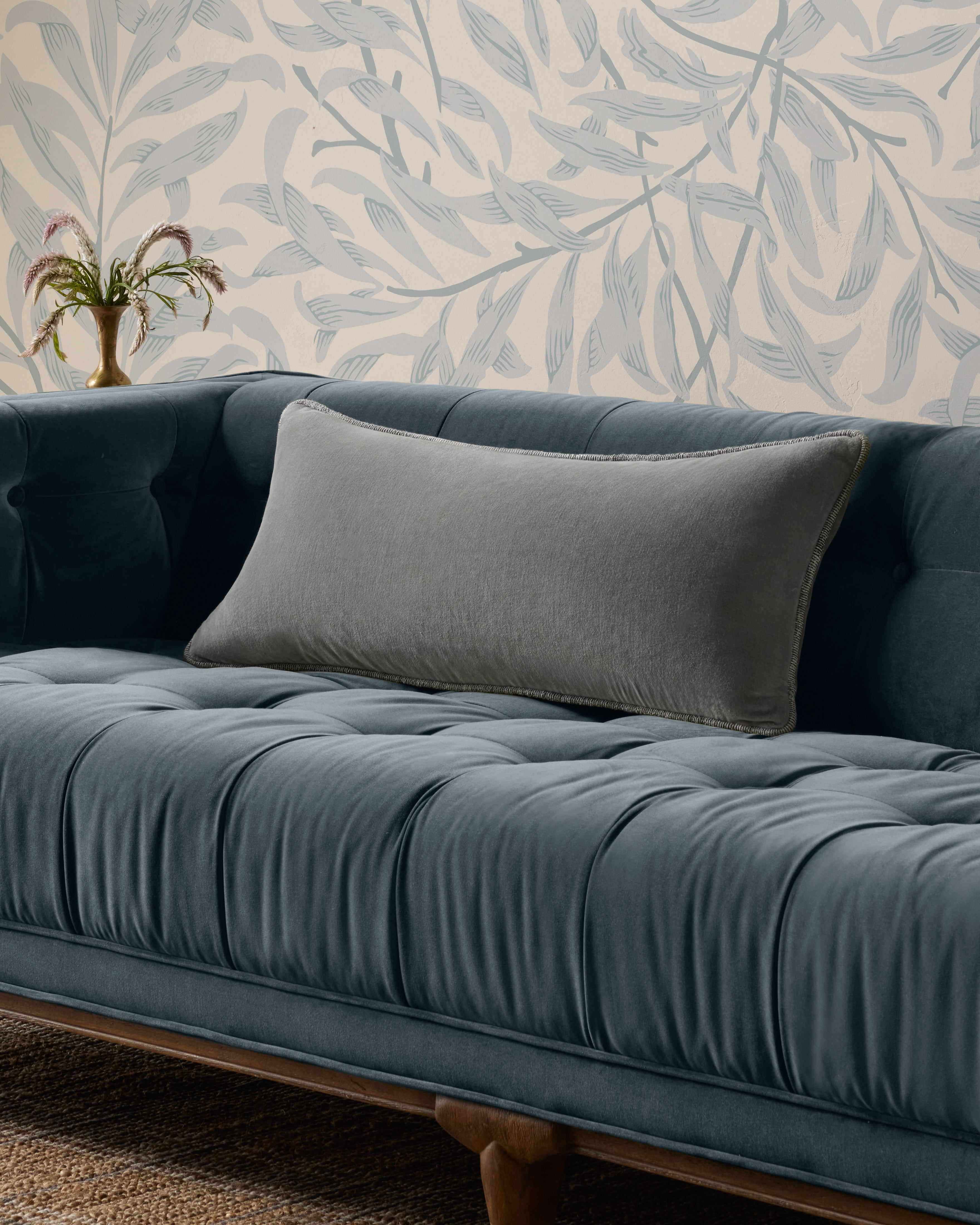 Chris Loves Julia x Loloi Liza Grey 12'' x 27'' Decorative Pillow
