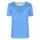 thumbnail image 3 of Camiseta de Manga Corta de Verano para Mujeres Delgada Moda Casual Impresa No Estructurada Cuello Redondo Mujer Manga Corta Tops Casual, 3 of 4