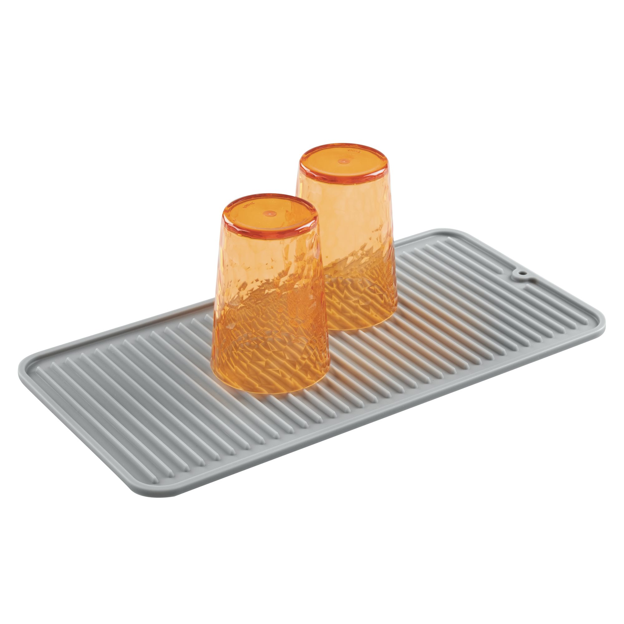 InterDesign Lineo Small Drying Mat, Gray