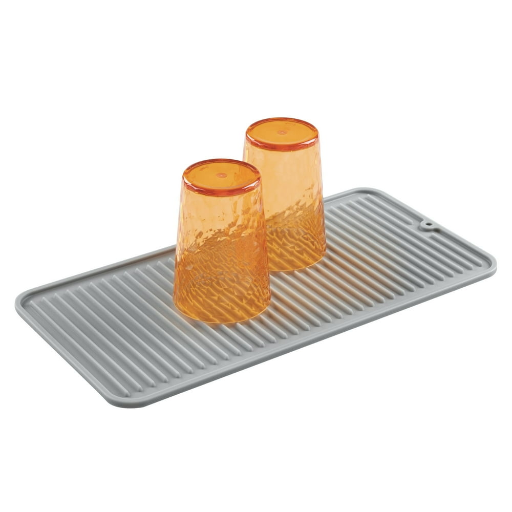 InterDesign Lineo Small Drying Mat, Gray