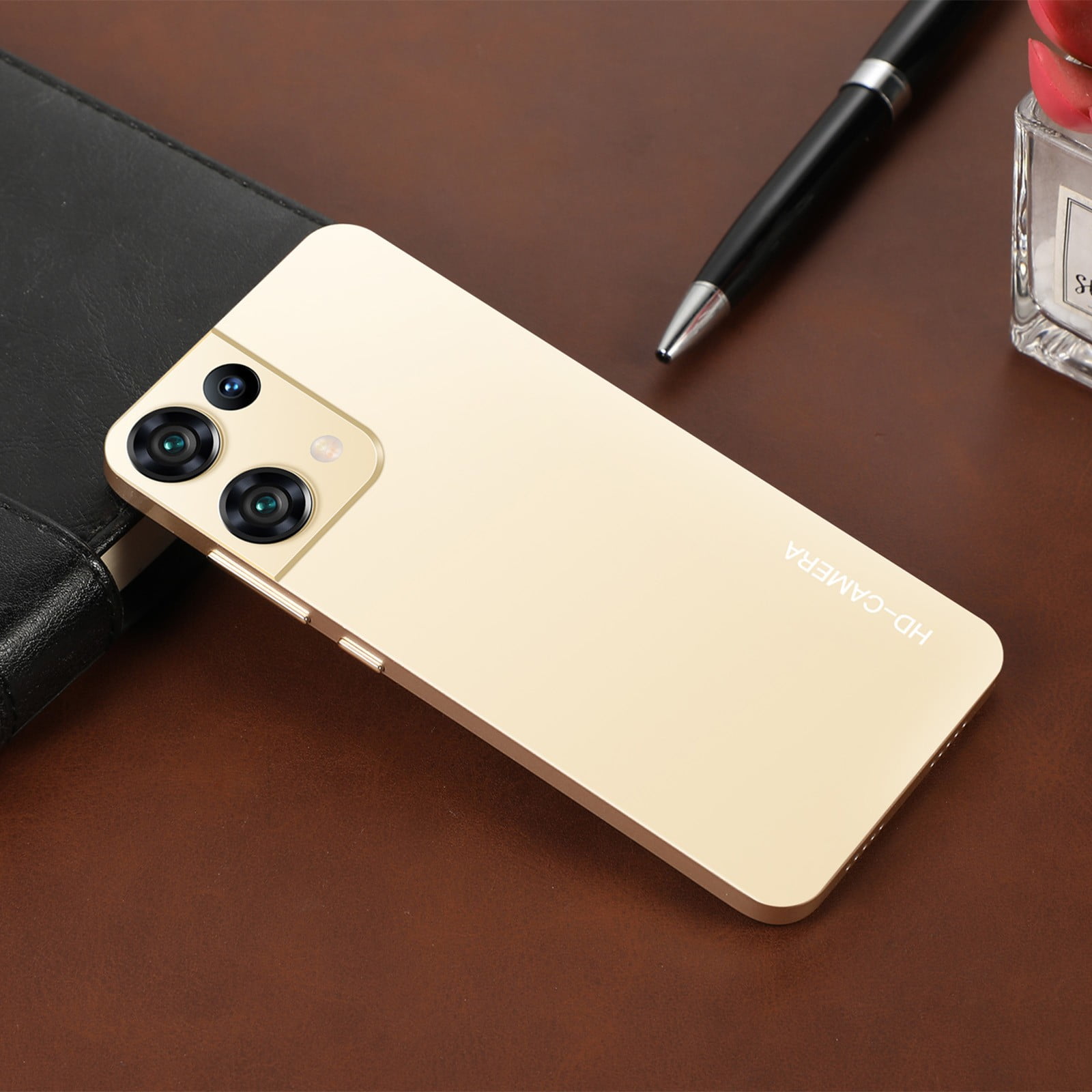 Gallickan Android Phone, 5.5 Inch 16GB Dual SIM 3G Network Mobile Phone with 3200mAh Battery, Includes Charger USB Cable Earphones Screen Protector Case, Gold