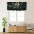 thumbnail image 2 of Leopard Curtain Valance for Kitchen Tropical Palm Leaves Cheetah Plant Jungle Wildlife Safari Animal Rod Pocket Valances for Bedroom Living Room Dining Room 54 by 18 in, 1 Panel, 2 of 6