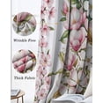 thumbnail image 6 of Spring Floral Black Out Curtains 72 Inch Long, Light Blocking Drapes with Black Liner, Retro Pink Orchid Flowers Leaves Botanical Thermal Blackout Curtains for Bedroom Living Room 52"x72" 2 Panels, 6 of 8