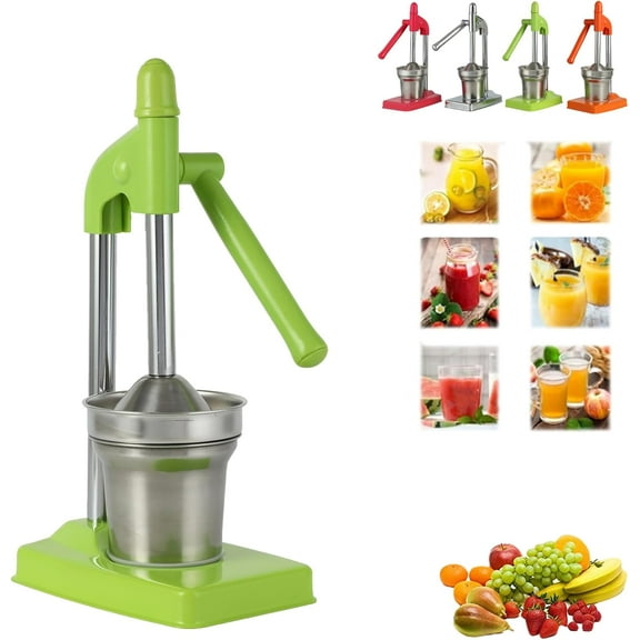 Cast Iron Juicer Hand Press, Heavy Duty Cast Iron Manual Juicer, Stainless Steel Lemon Squeezer, Lime Citrus Crusher Machine for Fresh Lemonade and Orange Juice