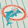 thumbnail image 4 of Men's-Mitchell & Ness  Cream Miami Dolphins Final Seconds Vintage Logo Mesh Button-Up Shirt, 4 of 7