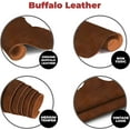 thumbnail image 4 of European Leather Work Buffalo Hide 8-10 oz. 3-4mm  Pre-Cut Size: 2 PCS 2.5-4 SQ FT  Antinque Mahogany Color - Full Grain Leather for Tooling, Stamping, Molding, Engraving, 4 of 9