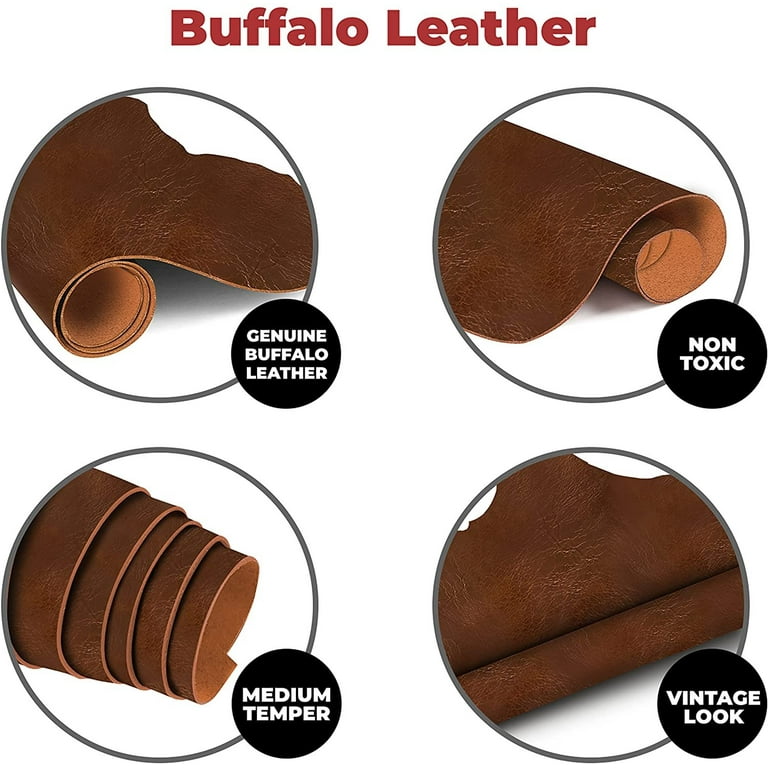 European Leather Works Buffalo Leather Strips (3/4, Antique Mahogany)