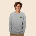 thumbnail image 3 of Dalix Alien Embroidered Fleece Crewneck Long Sleeve Sweatshirt Mens in Athletic Heather S Small, 3 of 5