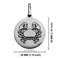 thumbnail image 2 of Stainless Steel Cancer Zodiac (Crab) Round Medallion Keychain Circle Ring, 2 of 2