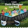 thumbnail image 5 of Funsicle 16' x 8' x 42" Oasis Designer Rectangular Above Ground Pool – Complete Set with Pump, 5 of 7