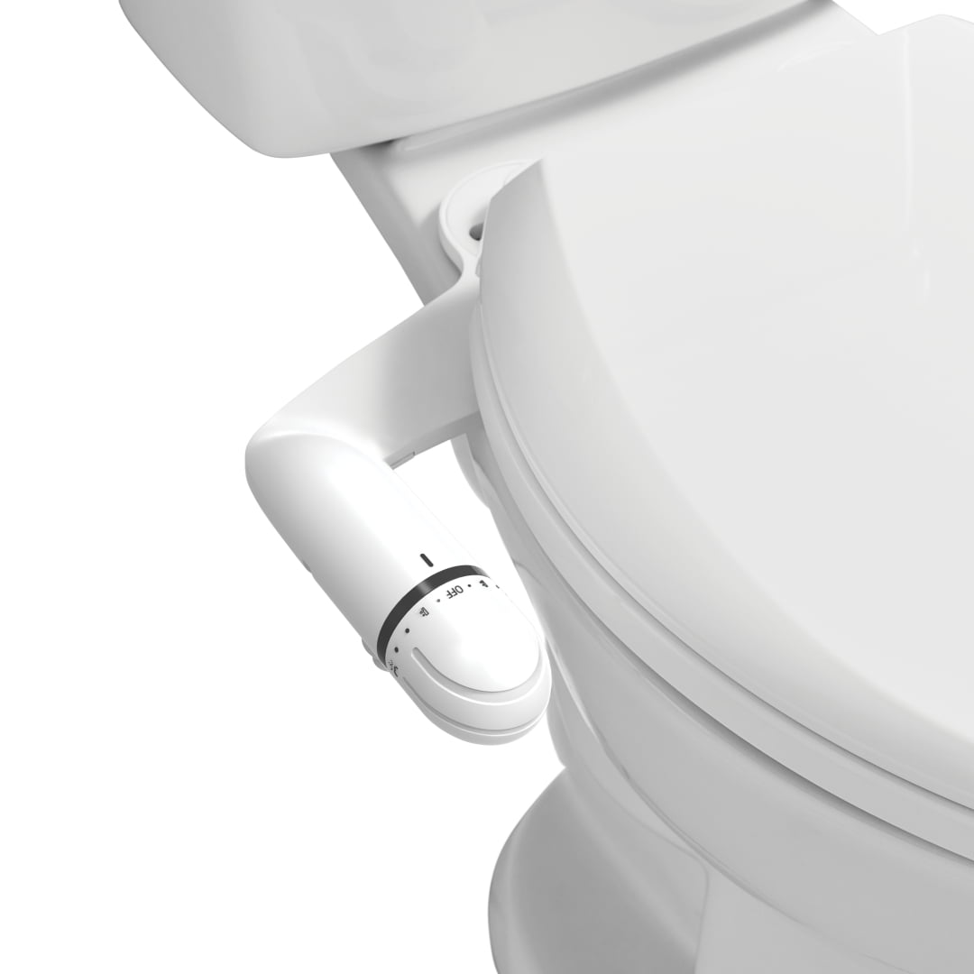 Mainstays  Dual Nozzles Bidet Attachments with Self Cleanig Daisy White, Slim Size