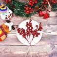 thumbnail image 3 of Coolmade 16 Pack Christmas Glitter Berries Stems, 7.8Inch Artificial Christmas Picks for Christmas Tree Ornaments, DIY Xmas Wreath, Crafts, Holiday and Home Decor, 3 of 8