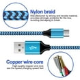 thumbnail image 6 of Micro Usb Cable 6ft 2 Pack,ABCPOW Android Cables Nylon Braided USB Micro Fast Charging Cords,Blue, 6 of 6