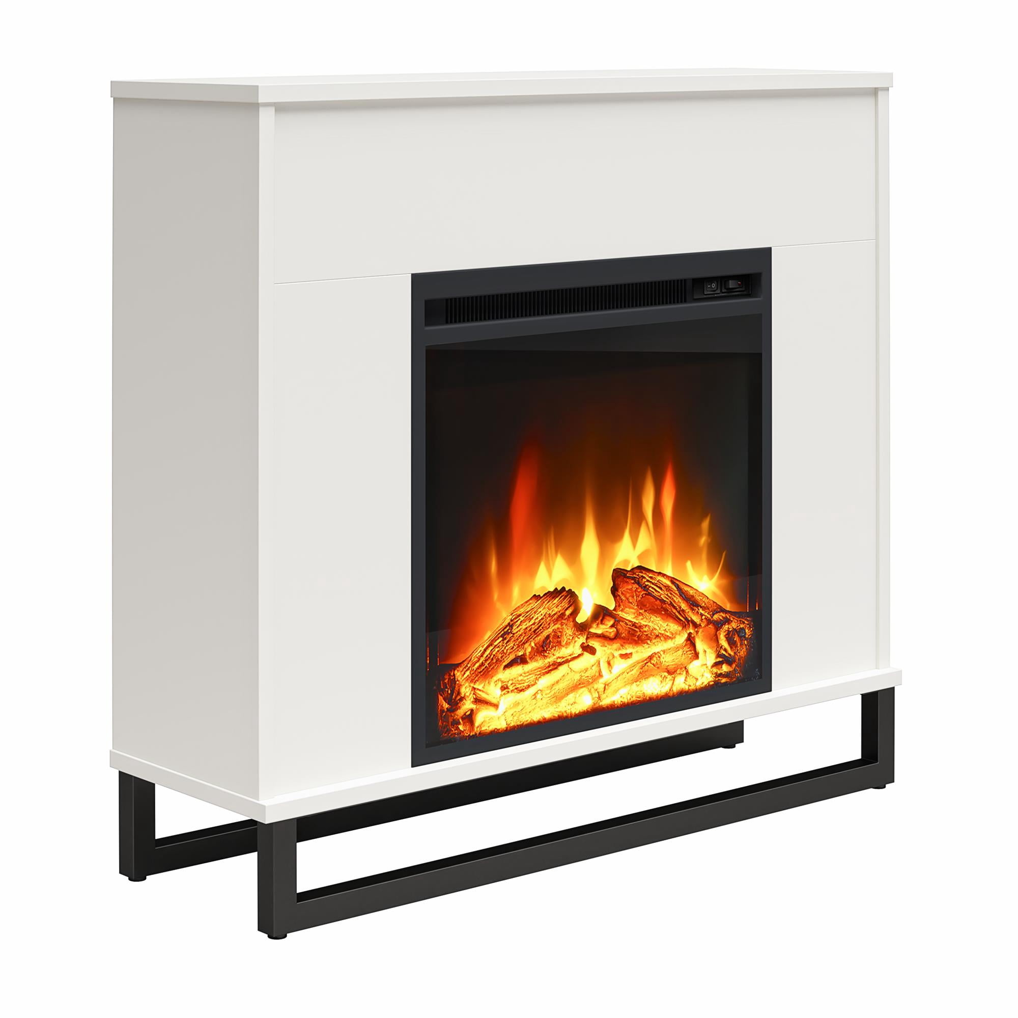 Ameriwood Home Zahra Electric Fireplace Mantel, White Sansujyuku sansujyuku.com