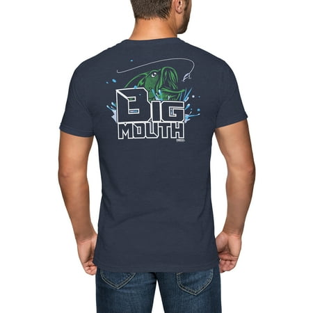 GIMMEDAT Big Mouth Short Sleeve T Shirt Bass Fishing Fun Gift Mens