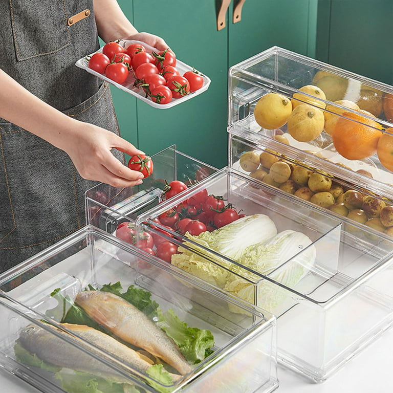 Clear Food Storage Container Large Capacity Freezer Container for Shelves  Countertops Freezer Extra Large 