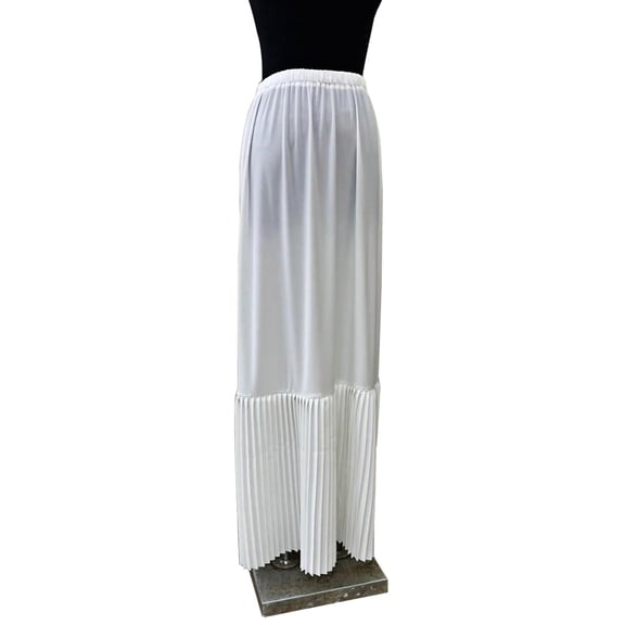 Women's Full Length Maxi Underskirt Solid Colors with Elastic Waist and Inner Lining