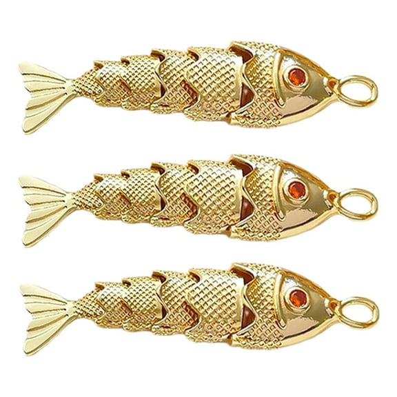 UOYOTT Fish Pendants Diy Necklace Pendants Pave Zircon Ocean Charmss`