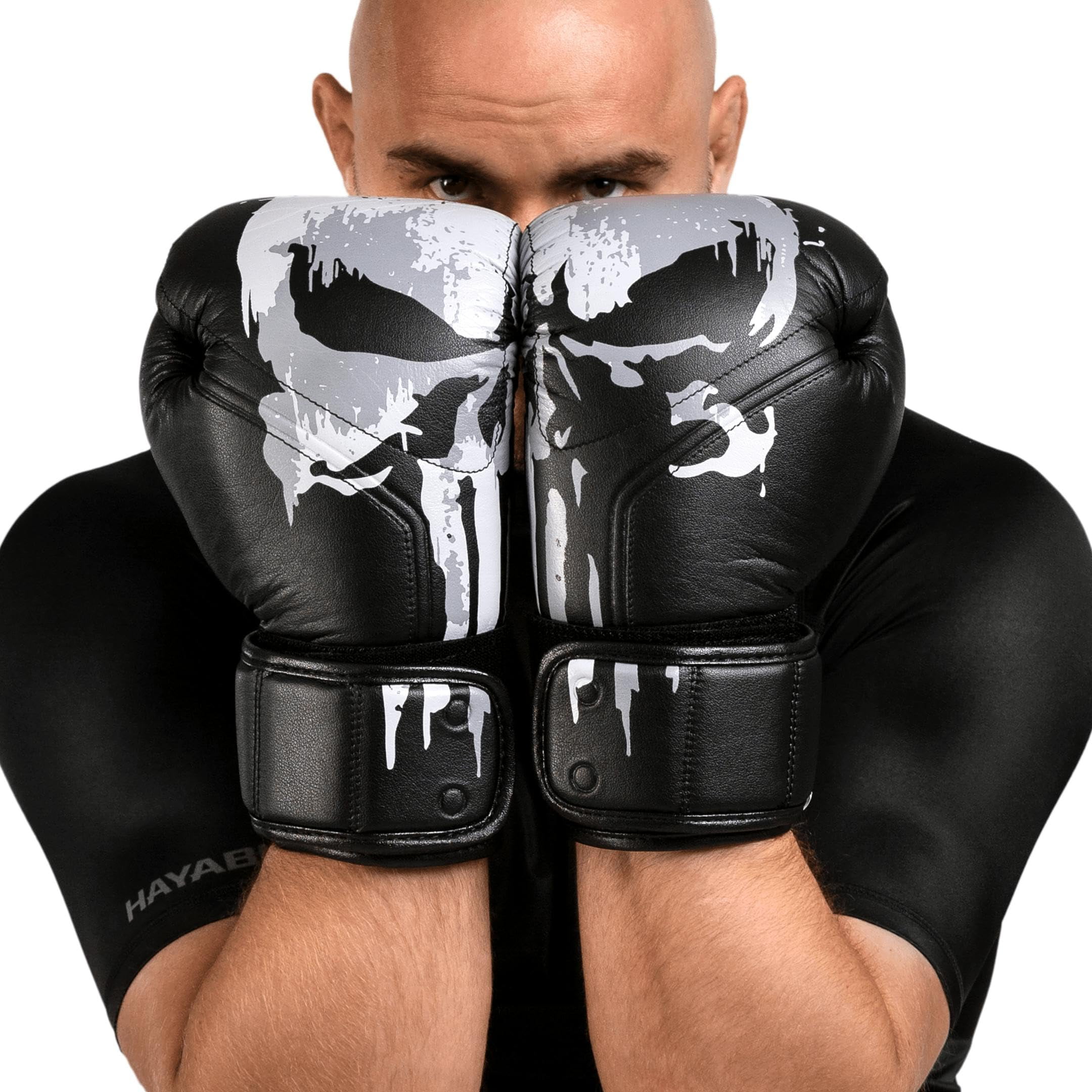Hayabusa Marvel Hero Elite Boxing Gloves for Men and Women - The Punisher, 16 oz