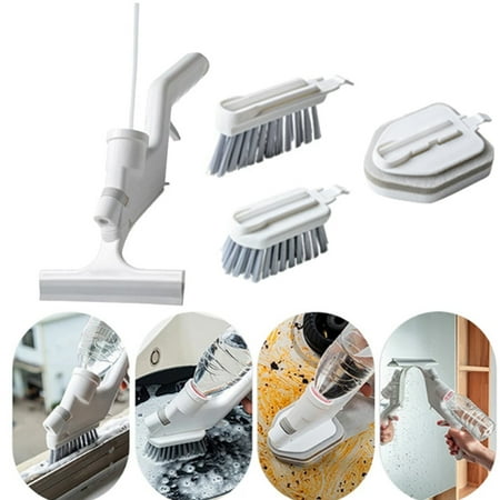 

4 in 1 Water Spray Brushes Gap Brushes Sponge Wipers Window Kitchen Cleaning Kit for Kitchen Bathroom Cleaning Tools