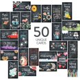 thumbnail image 1 of miduoudo-DiverseBee Lot de 50 Cartes Inspirantes Assorties - Cartes de Note Mini Motivationnelles, Ensemble de Cartes d'Affirmation de Plein Conscience avec 50 Citations Uniques Taille de Carte de Visite (Chalkboard), 1 of 4