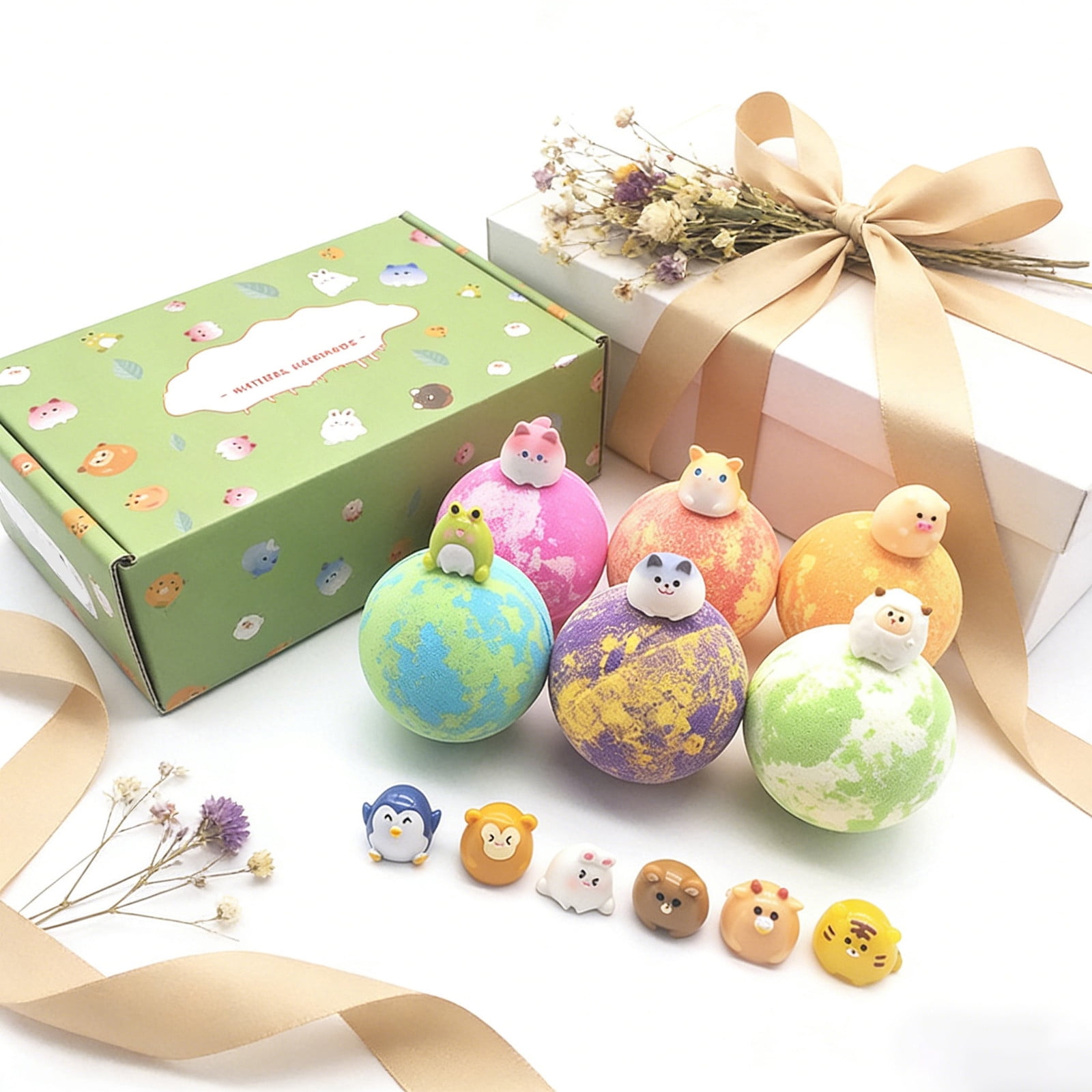 6 Pack Kids' Bath Bombs, Bath Bombs with Surprise Inside, Natural Organic Bath Fizzies for Birthday Presents, Party Favors and Spa Self-Care - Essential Oil Formula with Surprise Toys Inside