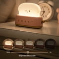 thumbnail image 4 of Luz tostadora, pequeña decoración de mesa con luz recargable, bonita forma de tostadora, 4 of 6