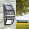 thumbnail image 3 of Lámpara de jardín con sensor, luz solar de pared con movimiento PIR con energía solar, lámpara con sensor de movimiento para exteriores, durabilidad probada en el tiempo Jadeshay A, 3 of 8