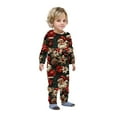 thumbnail image 6 of Penkiiy Family Matching Christmas Pajamas Set One Piece Striped Hooded Sleepwear Santa Claus Elf Onesie Outfit 12 Months Multicolor, 6 of 6