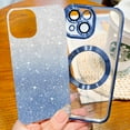 thumbnail image 3 of Cute Luxury Case for Apple iPhone 14 Glitter Magnetic Case for Girls Women Bling Sparkle Shining Glitter Luxury, Blue, 3 of 6
