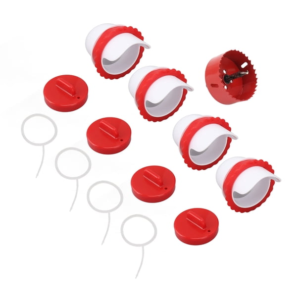 Puerto de comedero para pollos, comedero para pollos por gravedad de 4 piezas, comedero automático para aves de corral, kit de comedero automático para pollos, diseño revolucionario Jadeshay A