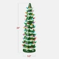 thumbnail image 2 of Best Choice Products Ceramic Christmas Tree, 21in Hand-Painted Holiday Decor w/Multicolor LED Lights  Frosted Green, 2 of 8
