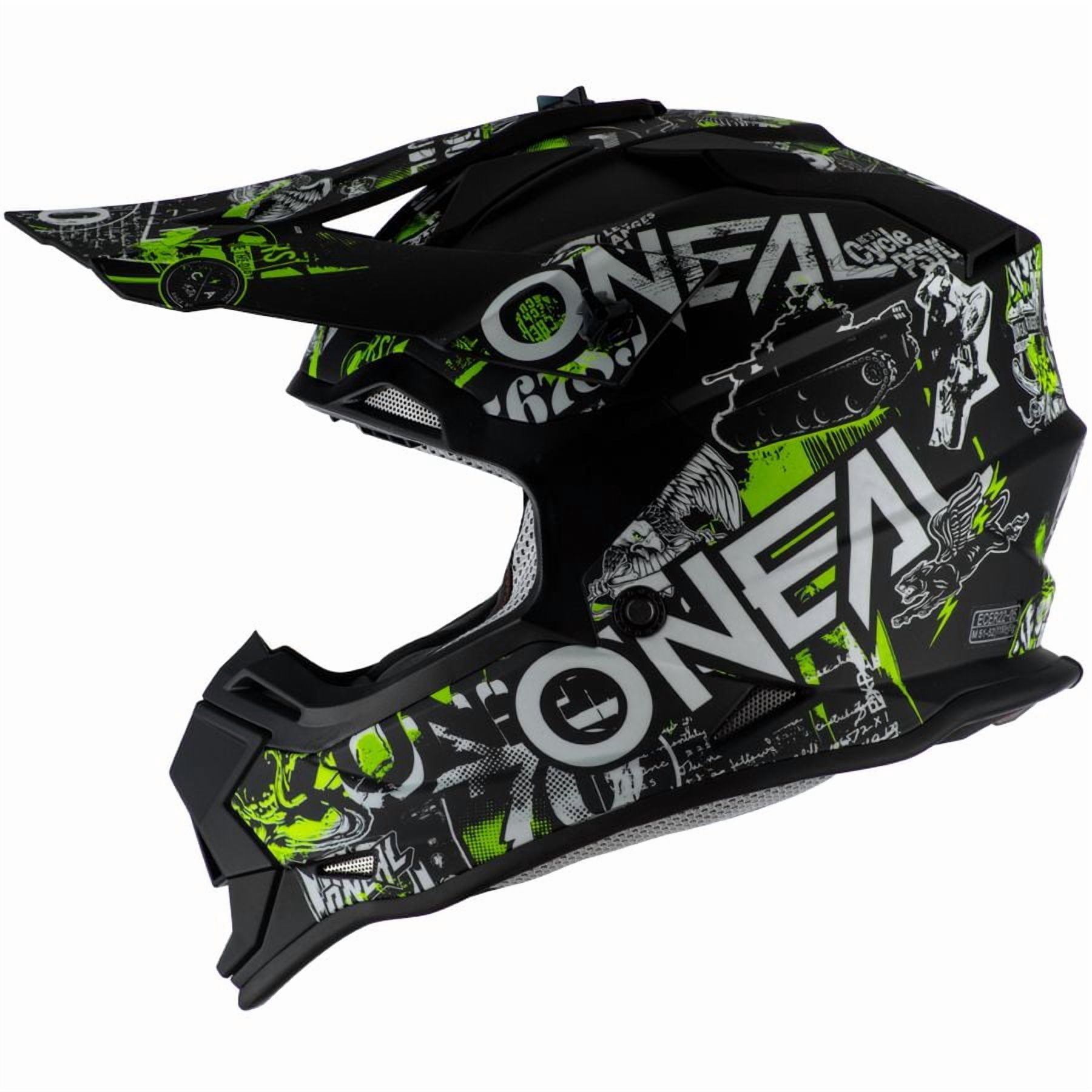 Oneal 2022 Youth 2 Series Helmet - Attack Black/Neon Yellow - Youth Large
