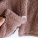 thumbnail image 4 of Pijama de manga larga para mujer, de invierno, de color liso, de franela gruesa con forro polar añadido, de manga larga, cálido, para el hogar, de poliéster., 4 of 9