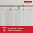 thumbnail image 4 of Rubbermaid Frosty Heavyweight Waterproof PEVA Shower Curtain Liner with Storage Pockets, BPA-Free, 70 x 72 Inches, 4 of 8