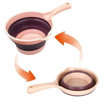 FastXmas Ladle, 3.9*6.7*11 Inch Collapsible Scoop Red/Blue/Pink Folding Water Ladle with a Handle Plastic Spoon or Kitchen Dipper for Fruit Container Bath Outdoor Tank Props