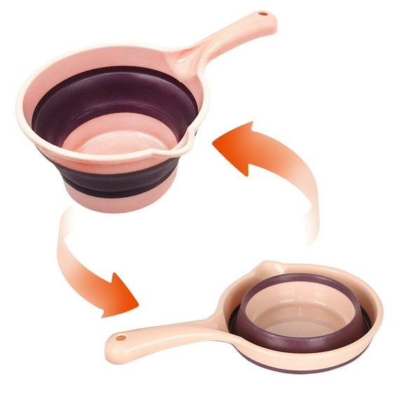 Collapsible Scoop Folding Water Ladle Spoon Kitchen Dipper Plastic Bath Kitchen Ladles Cup Bucket for Bathroom Garden
