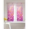 thumbnail image 3 of Pink Spring Floral Curtains 45 Inch Length, Sheer Curtains for Bedroom Living Room Window Modern Oil Painted Daisy Botanical Rod Pocket Drapes Kitchen Curtains Small Half Window 42"x45" 2 Panels, 3 of 6