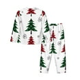 thumbnail image 2 of Bingfone Womens Pajama Sets Buffalo Plaid Christmas Trees Print,Long Sleeve Loungewear Pajamas Set-X-Large, 2 of 9