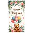 thumbnail image 5 of LUUFILx Teddy Bear We Can Bearly Wait Banner with Balloons Roses Baby Shower Backdrop Background Photography Props Party Supplies Decorations, 5 of 7