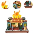 thumbnail image 2 of Estatua decorativa de casa con dibujos de patatas fritas, miniatura , casa de nieve navideña, figura para dormitorio, decoración del hogar, 2 of 9