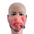 thumbnail image 1 of Máscaras de látex transpirables, divertidas y aterradoras de media cara para disfraces, fiestas de Halloween y bromas #Fumar, 1 of 2